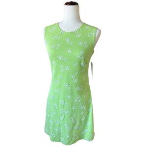 NWT vintage midi dress like green with butterfly print